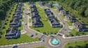 develop residential estate aerial,gated community,master plan,driveway rendering