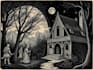 do a medieval woodcut gothic etching illustration