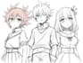 sketch characters into anime style
