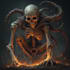 draw creepy horror dark art concept