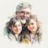 merge multiple photos into amazing watercolor