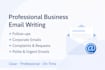 write professional business emails and follow ups