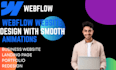 build wordpress webflow website with gsap  smooth scrolling animation