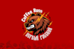 design high quality thunder bear mascot logo with t shirt design