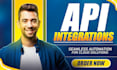 do API integration and API development rest,json,xml and soap API