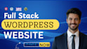 do responsive website development, wordpress  website as full stack developer