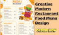 create modern restaurant food menu design