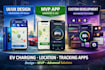 build ev charging app, location finder app, battery charging app, tracking app