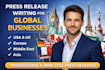 write a professional press release for global businesses and brands