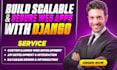 do custom website development in django, flask, html, python and js