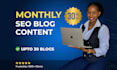 write monthly seo blog content