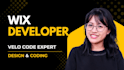 develop custom wix velo code, dynamic pages, database  fix wix API integration