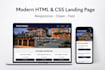 design a modern landing page using HTML and CSS