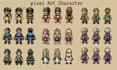 make pixel art sprite sheet animation character sprite sheet for rpg game art