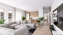 design an elevated living and dining space with modern architectural character