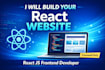 react, frontend, responsive, landing page