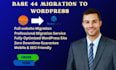migrate and redesign base44 website to wordpress cms