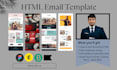 design a professional HTML email template and newsletter