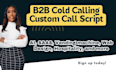 create a custom cold calling script