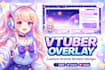 design custom vtuber stream overlay and anime overlay