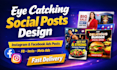 design eye catching social posts insta and fb ads posts