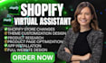 be your shopify virtual assistant, shopify store manager