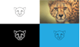 modern minimal animal mascot logo design