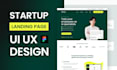 design a modern startup landing page UI in figma