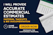 do material takeoff and construction estimate with boq proposal