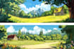 draw a game art illustration environment background