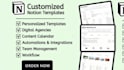 build a automated custom notion template workflow with notion consultation