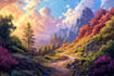 digitally paint fantasy landscape
