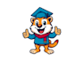 create a mascot premium education learning logo design