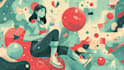 design a 2d flat illustration for your website