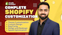 do shopify theme customization, theme development, store design, custom coding