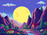 create a pixel art wallpaper or background