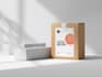 design custom product box packaging and label with mockup