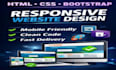 design HTML CSS bootstrap website using bootstrap 5