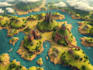 design a unique vector map, realistic or fantasy