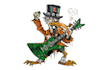design bird playing guitar logo