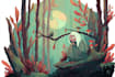 draw a fantasy illustration in a definite style