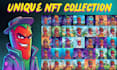 generate 10k nft art collection with metadata and rarities