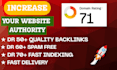 increase domain rating ahrefs dr 50 URL domain authority da 30 tf increase dr 70