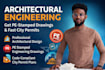 architectural engineering for city permit pe stamp floor plan engineering