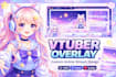 design custom vtuber stream overlay anime style for obs