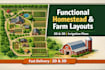 design a functional homestead layout, farm master plan, and site plan