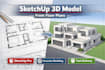 model your california building in sketchup from floor plans
