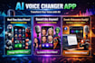develop voice changer app, ai text to speech,  partner finder app