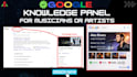 create a standard google knowledge panel for musicians, artists, and bands