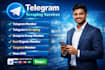 telegram growth scraping, subscribers, scraper, scrap